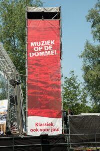 Banner at the main stage Music on the Dommel 2015