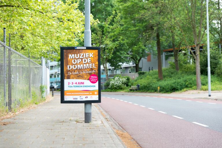 A1 poster langs de weg in Eindhoven Muziek op de Dommel 2017