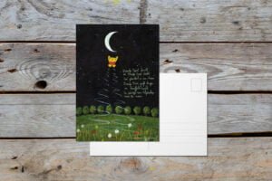 Postcard 'Bear Bear Jumps to the Moon'