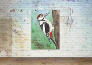 Drawn Poems, Poster 'Woodpecker'
