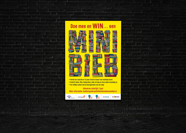 Poster Mini Bieb for Library Dommeldal